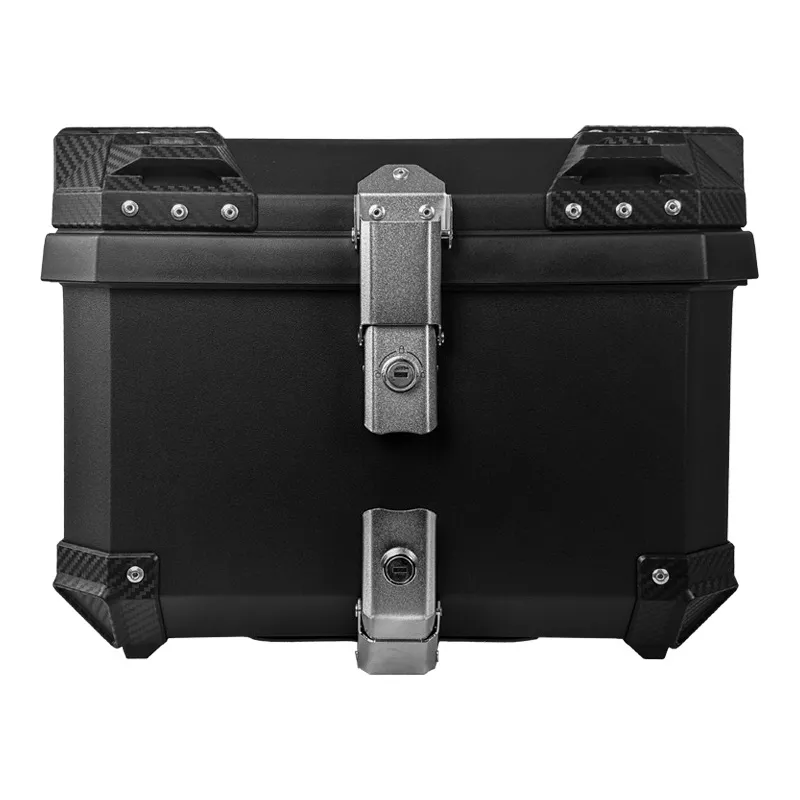 Dual-Lock Motorcycle Top Box with Carbon Steel Base – Lion Trunk for Scooter & E-Bike, Large Storage Tail Case, Secure Rear Luggage Box